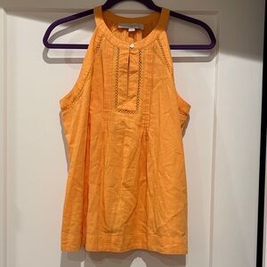LOFT Bright Orange Halter Blouse